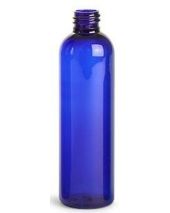 Plastic Bottle 4 Oz Blue Cosmo Rounds