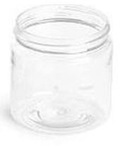 Plastic Jar 0.5 Oz Clear Round Tall