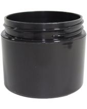 Plastic Jar 2 Oz Black Round