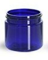 Plastic Jar 2 Oz Blue Round Tall