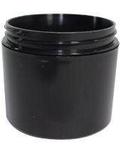 Plastic Jar 4 Oz Black Round