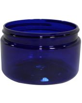 Plastic Jar 4 Oz Blue Round Wide