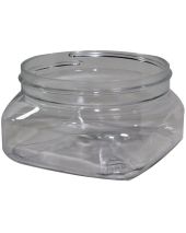 Plastic Jar 4 Oz Clear Square