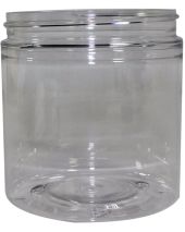 Plastic Jar 8 Oz Clear Round Tall