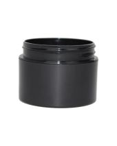 Plastic Jar 1 Oz Black Round