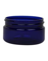 Plastic Jar 2 oz Blue Round Wide