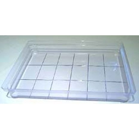 Stylized 18 Bar Rectangle Grid Slab Tray Soap Mold