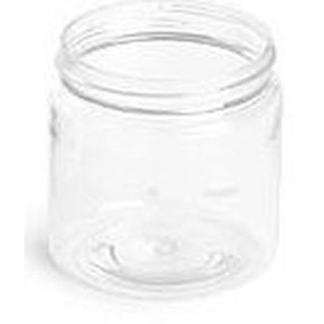 Plastic Jar 0.5 Oz Clear Round Tall