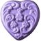 Nature Floral Heart Soap Mold